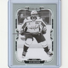 Alex Ovechkin 2025-26 O-Pee-Chee Hockey Capitals Black & White Parallel Card 165