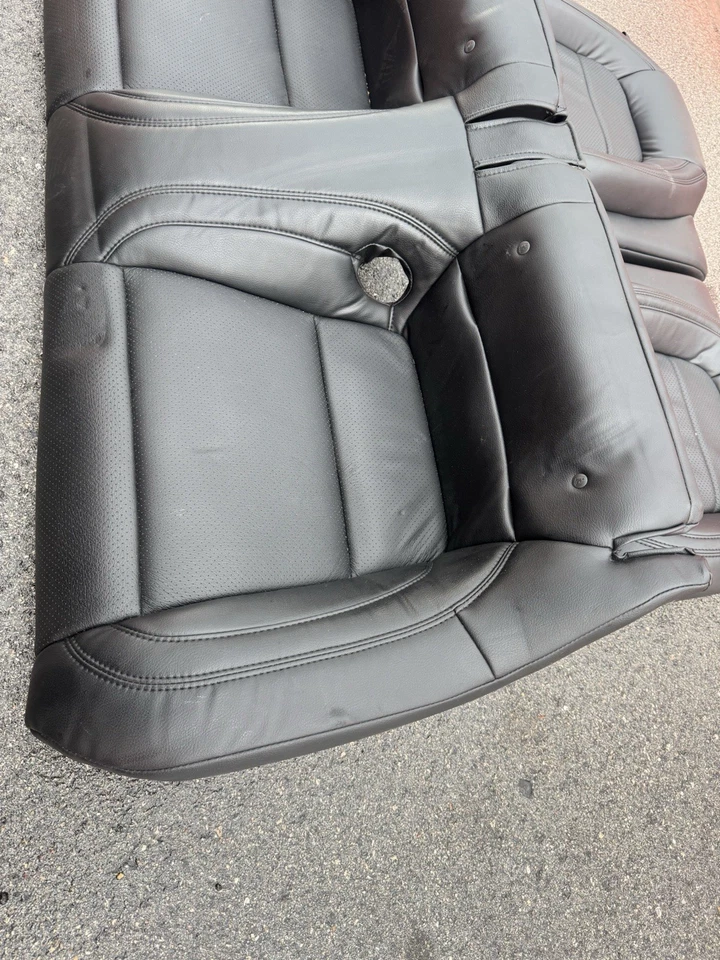 2024 FORD MUSTANG GT S650 PREMIUM REAR SEAT SET LOWER & UPPER LEATHER BLACK OEM - Image 2 of 4