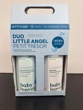 ATTITUDE Baby 2-in-1 Shampoo & Body Wash and Baby Lotion Set, 16 Fl Oz each