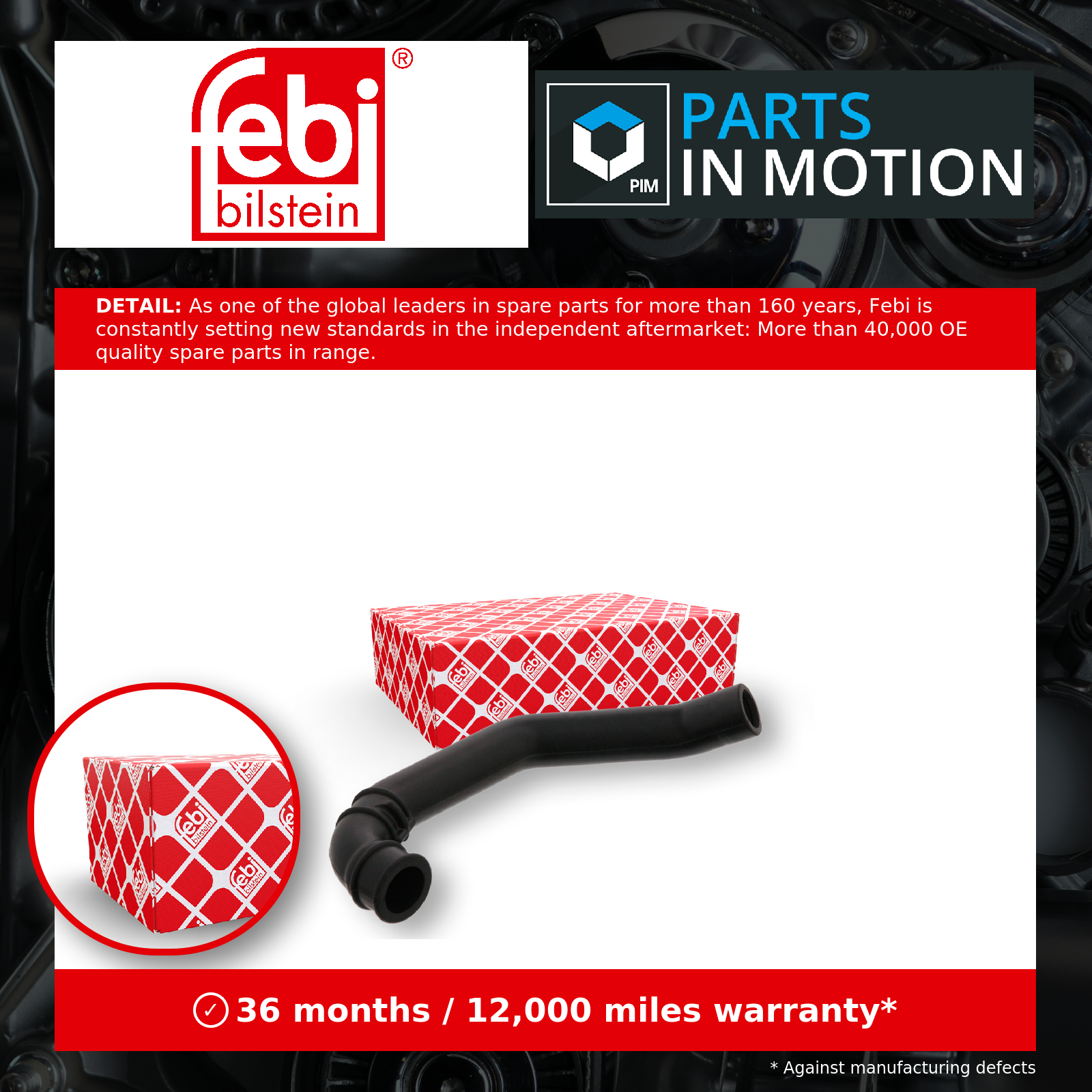 Crank Case Breather Pipe Hose 33848 Febi A1190944282 A1190946282 A1190947182 New