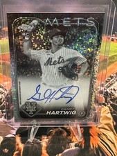 2024 Topps Chrome Grant Hartwig Black And White Mini Diamond Rookie RC Auto