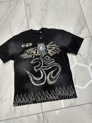 Hellstar Black Graphic Print Crew Neck Short Sleeve T-Shirt Religious Theme M