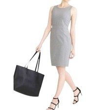 J. Crew Gray Sleeveless Wool Sheath Dress Size 4