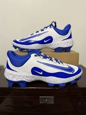 Nike Alpha Huarache 4 Elite MCS Baseball Cleats Royal Blue FD6255-106 Mens Sz 13