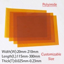 Foglio di pellicola in poliimmide Kapton 0,025 mm - 0,23 mm piastra ultrasottile