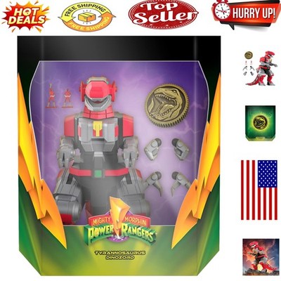 Power Rangers Tyrannosaurus Dinozord 8'' Action Figure - Classic Retro Collect...