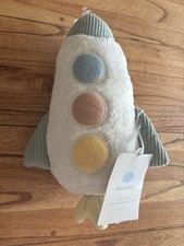 Cloud Island Rocket Plush Stuffed Animal Soft Neutral Colors NWT