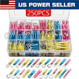 250X Heat Shrink Wire Connectors Electrical Automotive Terminals Solder Seal