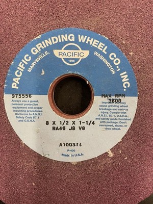 Pacific Grinding Wheel Company Grinding Wheel 8 X 1/2 X 1-1/4