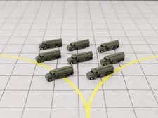 8x Military REFUELLING FUEL TRUCKS US Style Airport GSE Vehicles 1:500 Scale