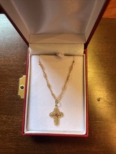Antique 14k Italian fillagree necklace with 1...