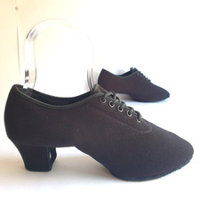 AS NEW Unbranded Shoes Sz 42 Black Heel LaceUp Dancing Ballroom Latin Jazz Tango