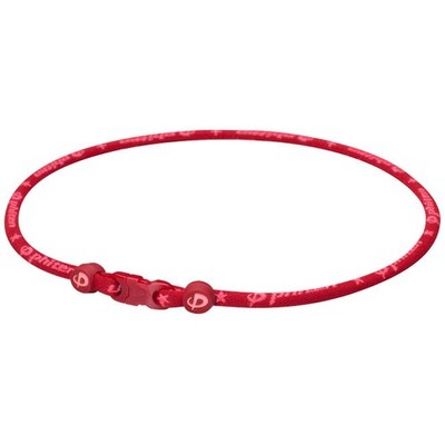 Phiten Classic Star Titanium Single Strand Necklace Red - 18 Inch