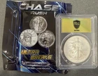 RARE! Ultra Breaks GOLD Label 2001 Silver Eagle PCGS Graded MS69 1 Oz
