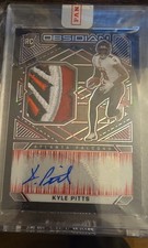 2021 Panini Obsidian - Rookie Jersey Autos Kyle Pitts #210 Electric Etch Red /10