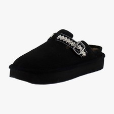 Blowfish Monday Womens Clogs  Mules Black Faux Suede