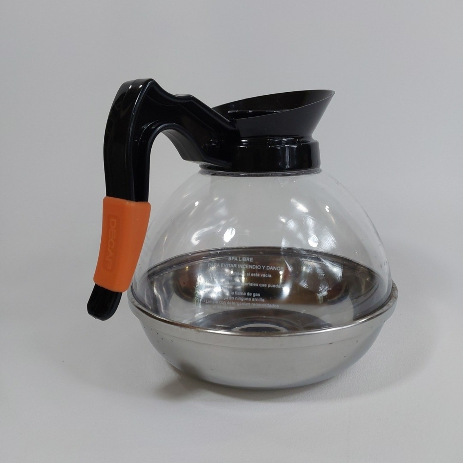 Daily Chef plastic Coffee carafe with Steel Base and Removable Decaf Label