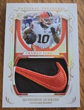 quinshon judkins 2025 National Treasures Football Framed Fabric Nike Logo 02/10