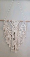 Macrame Wall Hanging Boho Ivory 29" 22" 43" Long Total