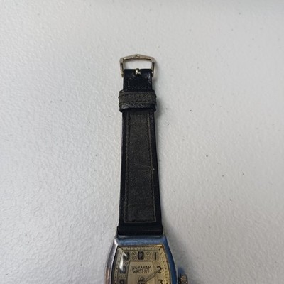 Vintage Ingraham Mens Wrist Fit Dollar Strap Watch - Non Running