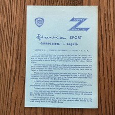1965 Lancia Flavia Sport Zagato Australia Brochure