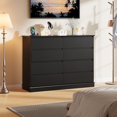 Dresser with 8 Drawers Wooden Clothing Storage Cabinet Dressers Chest of  Drawers | eBay