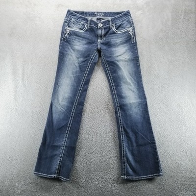 Amethyst Jeans Womens 11 Blue Bootcut Low Rise Faded Dark