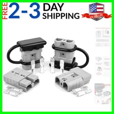 4 PCS 50A Battery Quick Connect/Disconnect for 6-12 Gauge Cables, 12V-36V Wir...