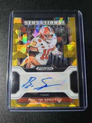 Baylon Spector - Prizm Draft Picks 2022 - Bills - Gold Cracked Ice - Auto