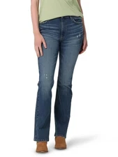 Wrangler Women's High Rise Bold Boot Jean, Dirt Road, 30-Apr 4-30