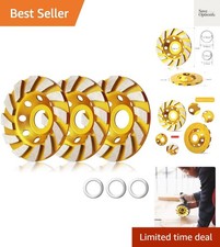 3 Pieces Diamond Cup Grinder 4 Inch Concrete Turbo Diamond Grinding Cup Wheel...