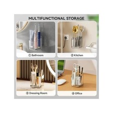 Large Toothbrush Holder Storage Rack Wall Mounted Bathroom Organizer