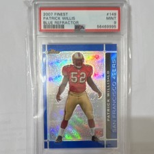 2007 Topps Finest Patrick Willis #149 Blue Refractor Rookie /299 PSA 9 49ers
