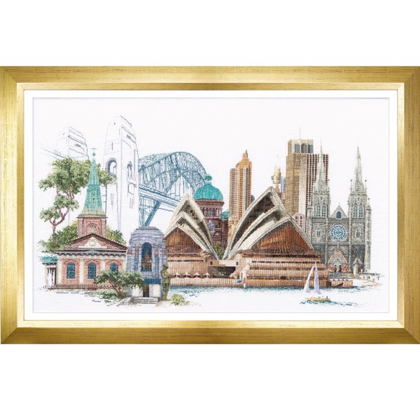 "Thea Gouverneur Kreuzstich Stickpackung \"Sydney ZäHlstoff\", ZäHlmuster, 79X50Cm"-image