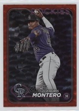 2024 Topps Series 1 Red Crackle Foil 181/199 Elehuris Montero #341 1o6n