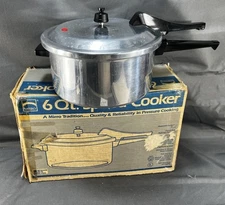 VTG MIRRO Pressure Cooker 6 Qt M-0536-11 With Jiggler Mirro Aluminum OPEN Box