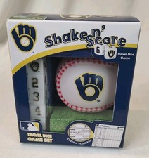 New Milwaukee Brewers MLB Shake N' Score Tailgate Dice Game - Yahtzee Glove Logo
