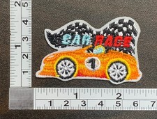 CAR RACE Embroidered Iron On Patch
