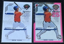 2025 Prospect Edition - Mitch Voit Lot(2) Pink Velocity Prizm Ticket /79 Mets