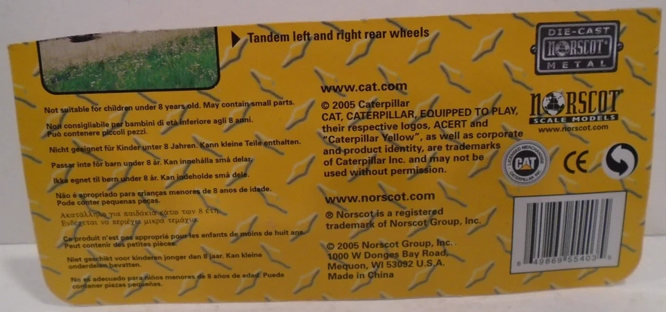 Norscot Caterpillar 163h Motor Grader Ho Scale 1:87 New In PKG - Image 2 of 2