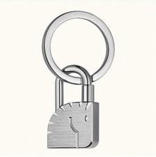 Hermes HERMES Cadena Horse Key Ring Rare Silver Unused Japan