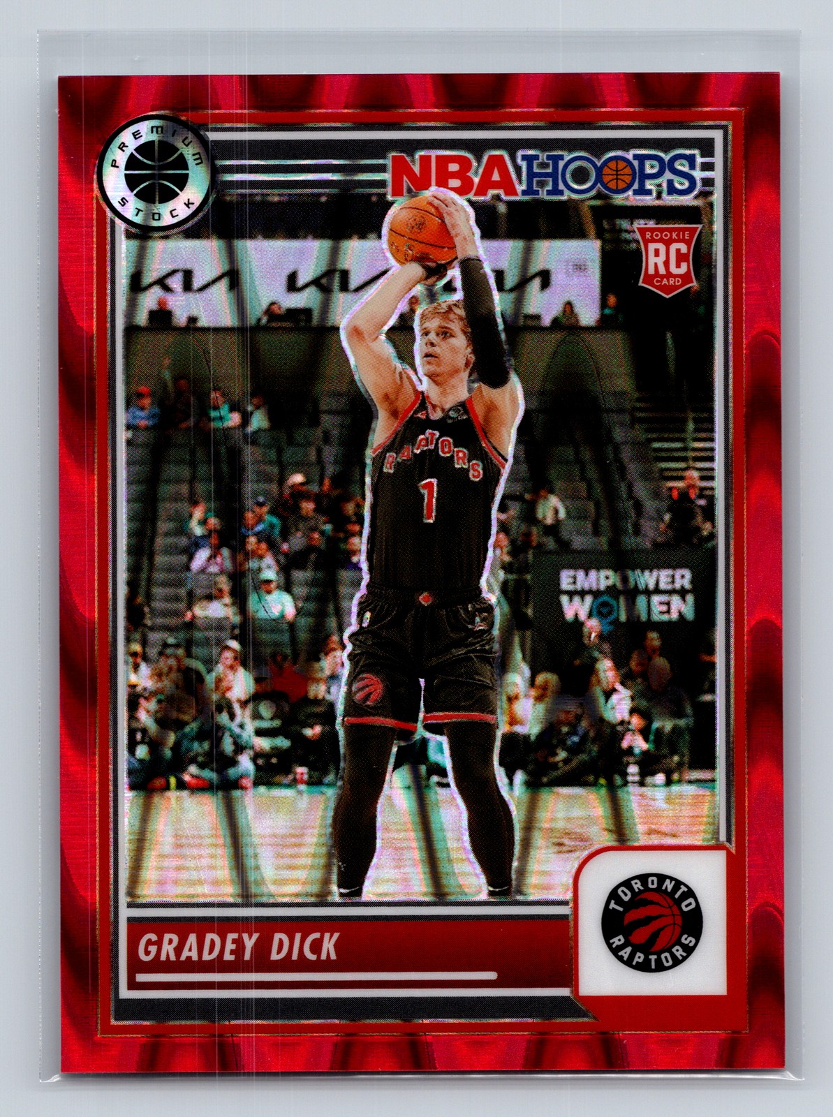 2023-24 Hoops Premium Stock #251 Gradey Dick Red Seismic Prizm #030/199