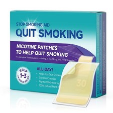 Quit Smoking 3-in-1 Nicotine Patches, Transdermal Step 1-3, Transparent