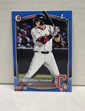 NOLAN SCHUBART 2025 Bowman Draft BLUE ~ Guardians 1st RC #'d /150
