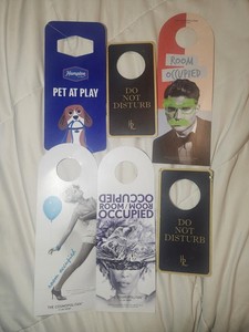 Hollywood Roosevelt Cosmopolitan Vegas Do Not Disturb Door Hangers