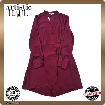 Mono de pierna ancha envolvente borgoña Koton para mujer talla 40 manga larga - Imagen 1 de 4