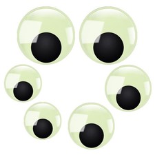 TOAOB 8pcs Luminous Large Googly Wiggle Eyes with Self Adhesive 2 Inch Green