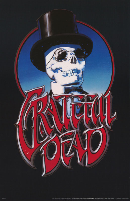 GRATEFUL DEAD - SKULL TOPHAT - MUSIC POSTER #P7117 FREE SHIPPING1