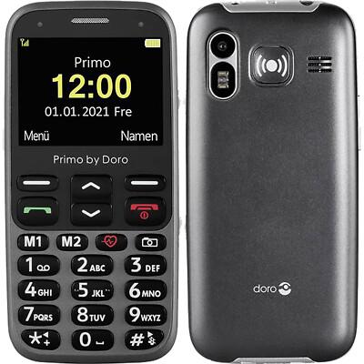 BNIB Doro Primo 368 Single Sim Graphite Factory Unlocked 2G GSM