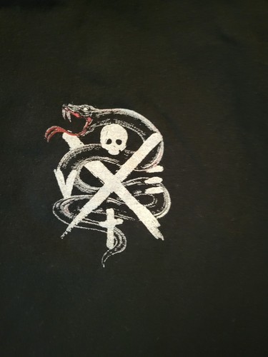Yazbek T Shirt Graphic Design Flag Snake Cross Black Crew Neck 2XL Mens - Picture 5 of 9